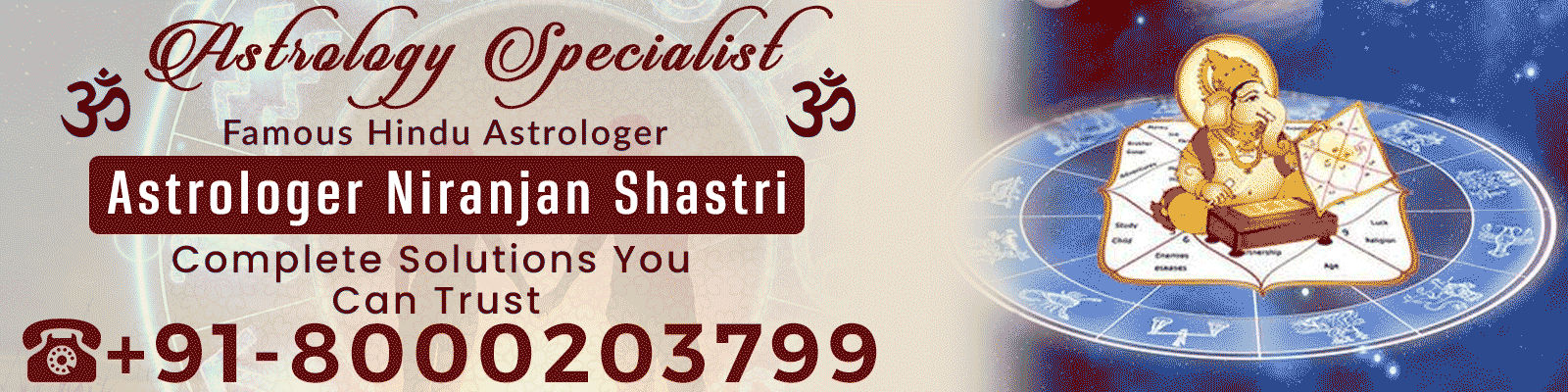 Astrologer Niranjan Shastri Ji +91-8000203799